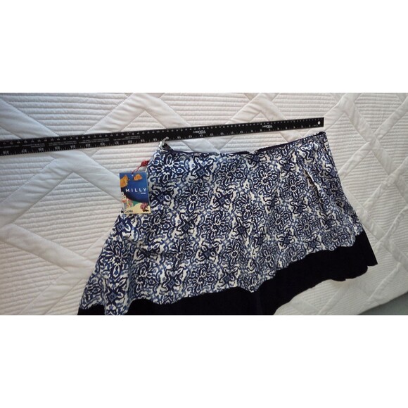 Milly For Design Nation Capri Italia Full Skirt XL NWT Blue Combo Tile Pattern - Picture 4 of 9